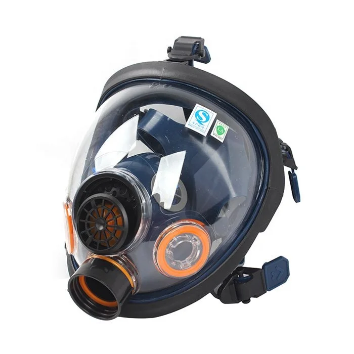 

Facial Protection Full Face Gas Mask For Respiratory Protection With Respiratory Protection, White + gray