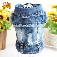 

New 2019 Denim Pet Dog Clothes Denim Jacket Pets Coat Cave Cowboy Puppy Dog Clothes for Dog XS-2XL China Factory Price