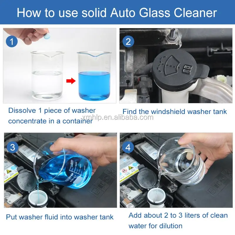Car Windscreen Window Glass Concentrated Cleaner Auto Care Wash Tab Accessory_gj