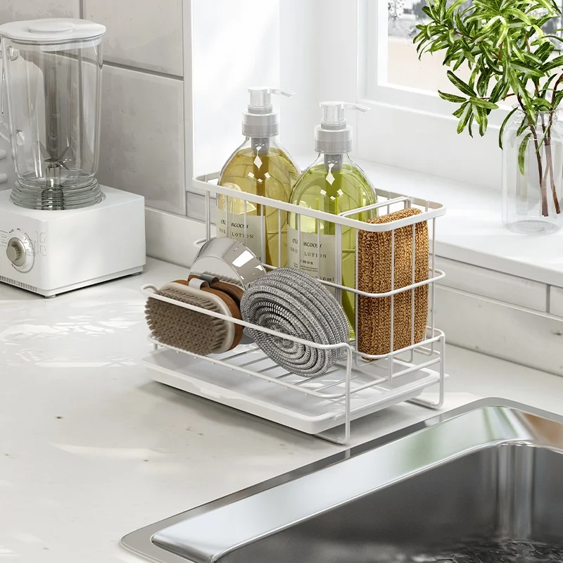 

Multipurpose large capacity adjustable drain sponge basket sink kitchen sponge holder