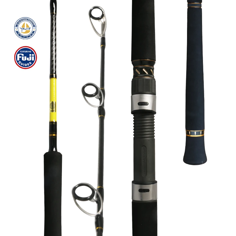 

New arrival 1.675m 1Section fishing rods Fuji ring saltwater carbon fiber boat slow jigging rod spinning