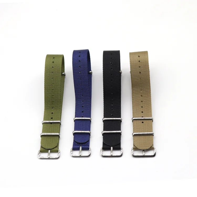 

Full Size Blue Red Stripe Nylon Loop n a To Military Raf Replacement Watch Strap / Band