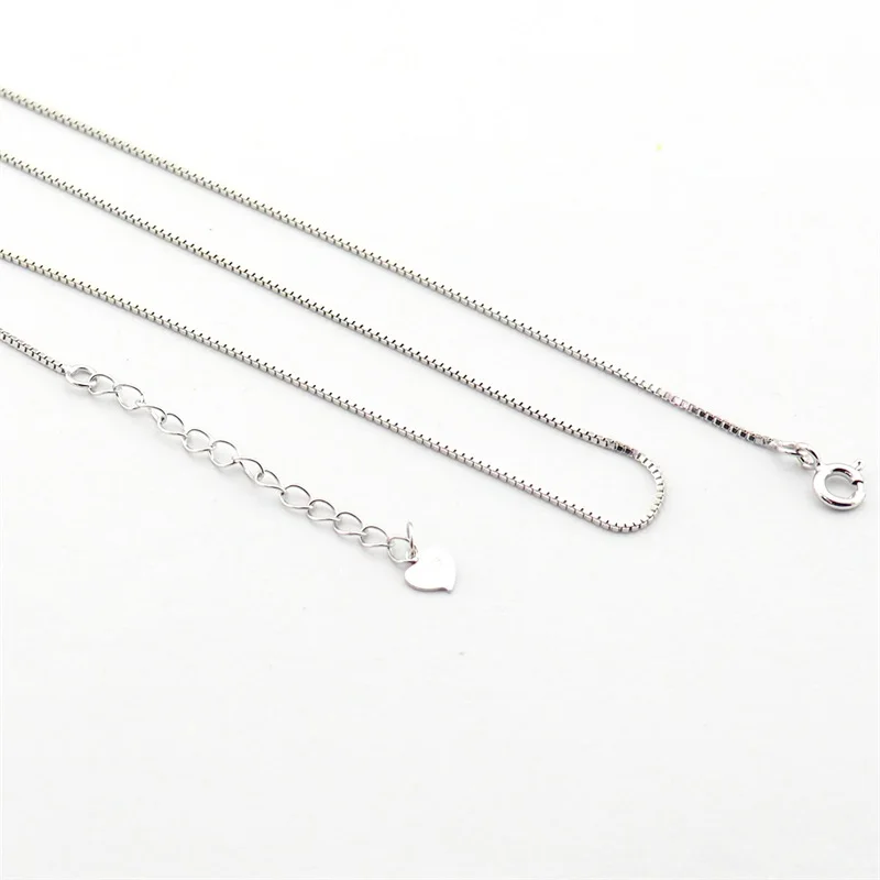 

Made In Italy-SHIPS FROM USA 0.8mm Solid 925 sterling silver chain box chain