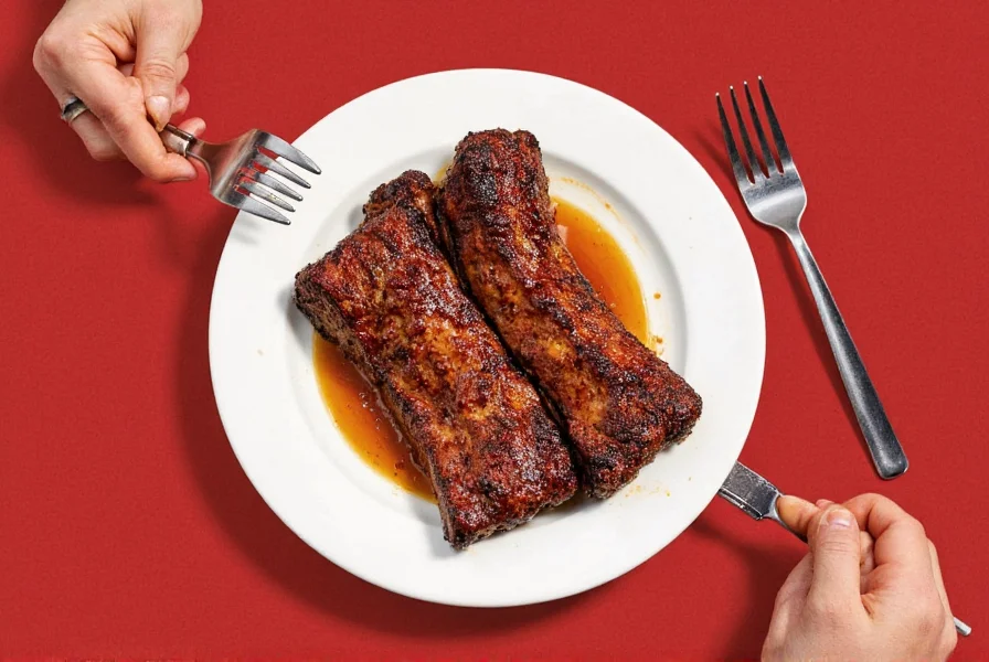 Finished ribs on serving platter