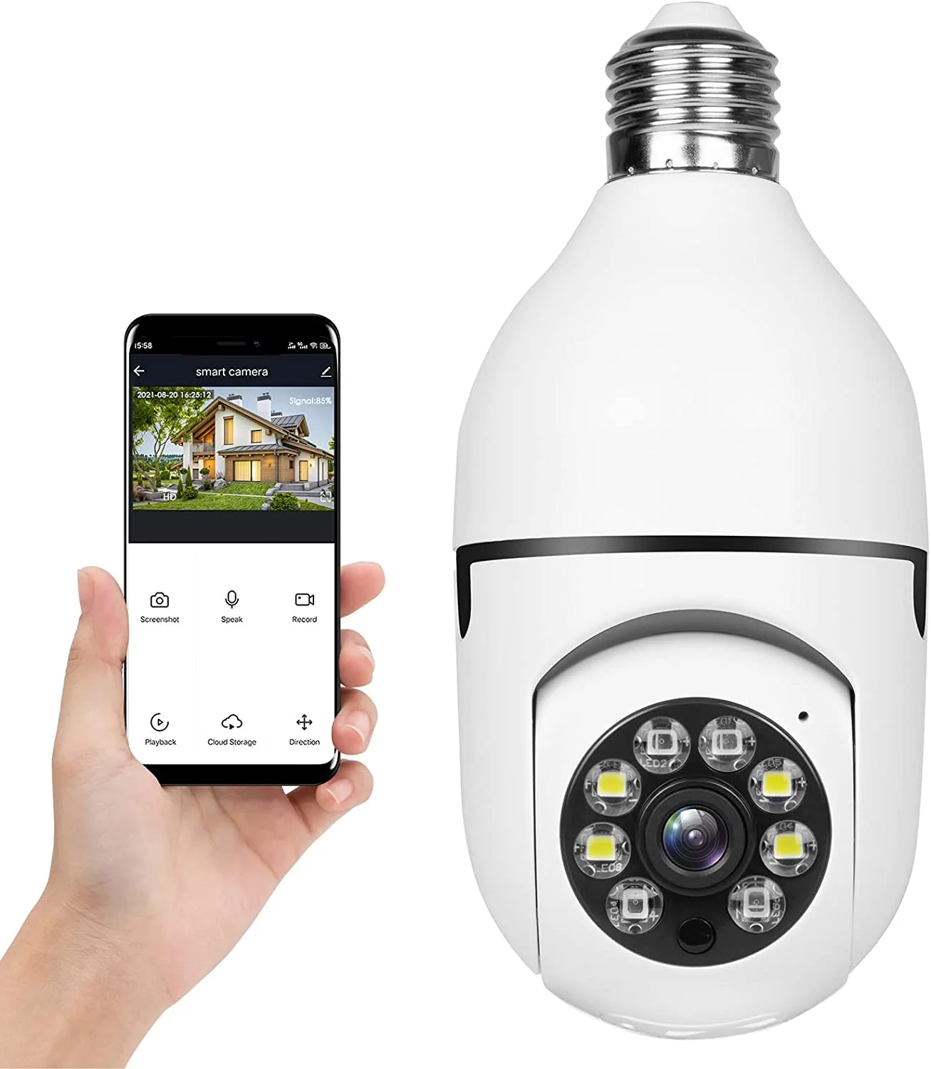 

2023 NEW HD 360 Wifi CCTV Camera Light bulb Security Surveillance Wifi IP PTZ Camera