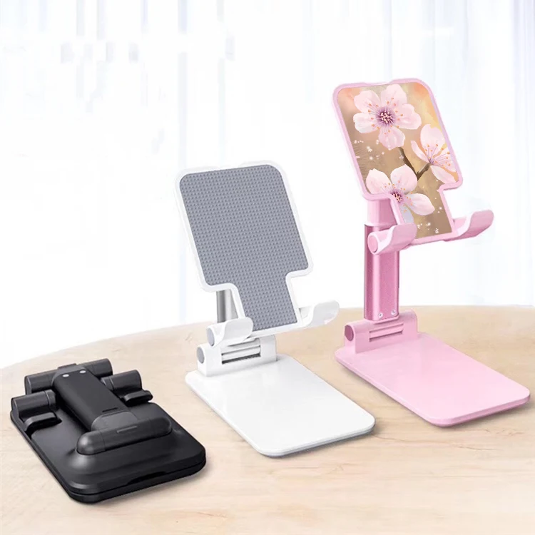 

Universal Anti-Slip Stand Desk Lazy Phone Holders Aluminium Alloy Tablet Desk Phone Holder, Black, white