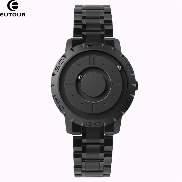 

EUTOUR E030S Men Watch Dropshipping Personalized Watches Stainless Steel Magnetic Ball Show Wristwatches With Box