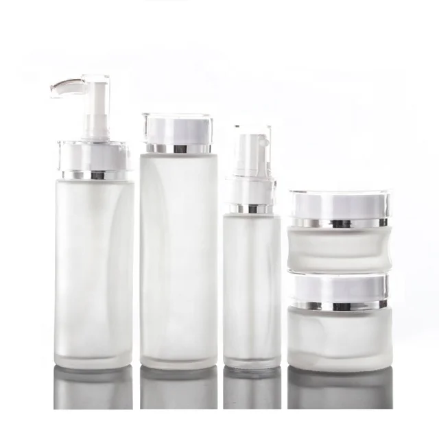 

Fuyun Wholesale 30g 50g 40ml 100ml 120ml Container Cosmetic Packaging Skincare Face Cream Glass Jar Clear Lotion Pump Bottle