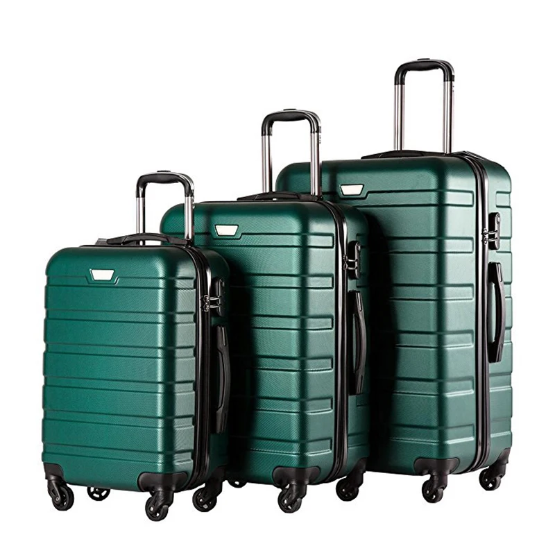
Custom high quality abs trolley hand travelling bags luggage belt set travel bags 20 inch 
