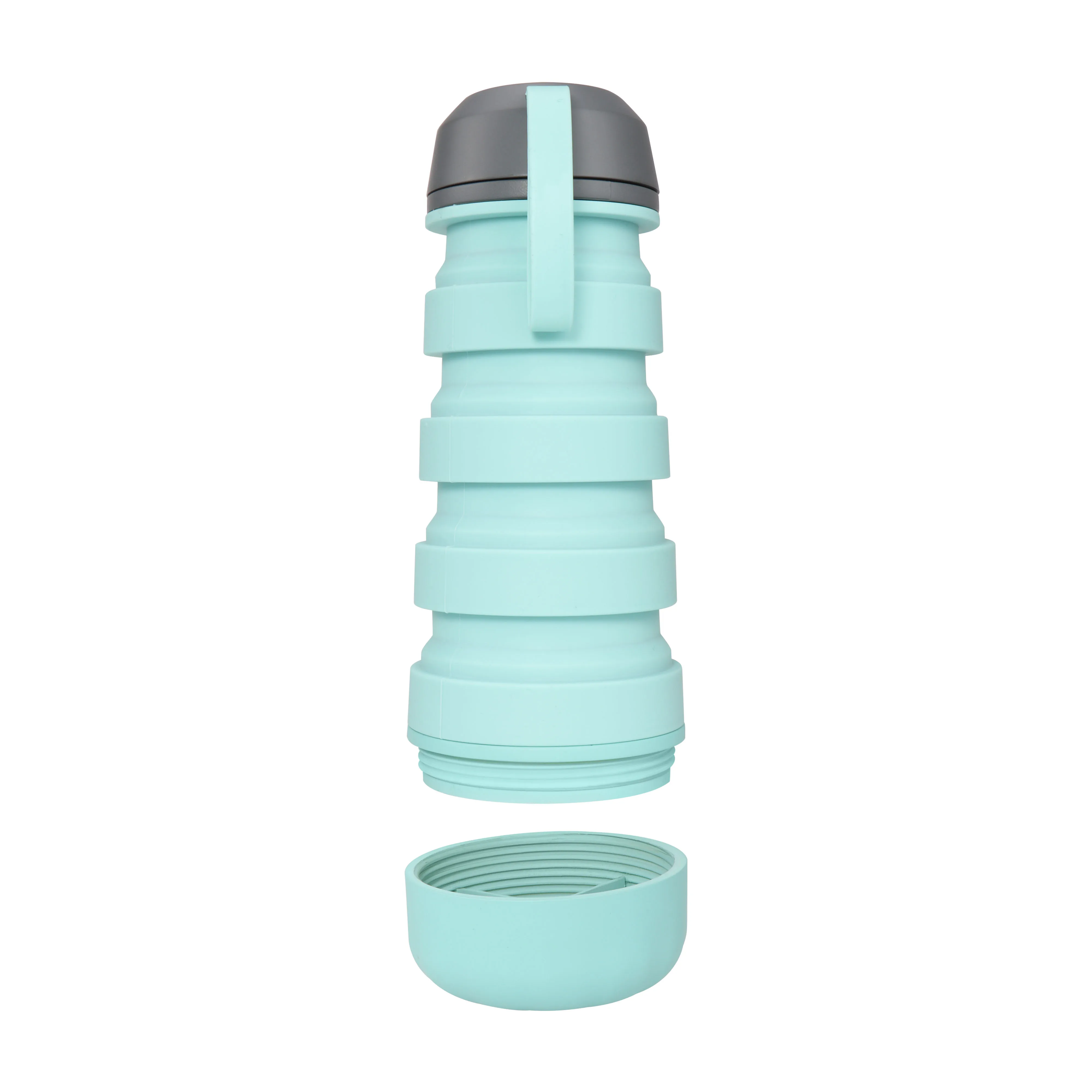 

Top sale Collapsible Water Bottle Customized Foldable BPA Free 500ML Silicone Water Bottle For Sports, Pink,green
