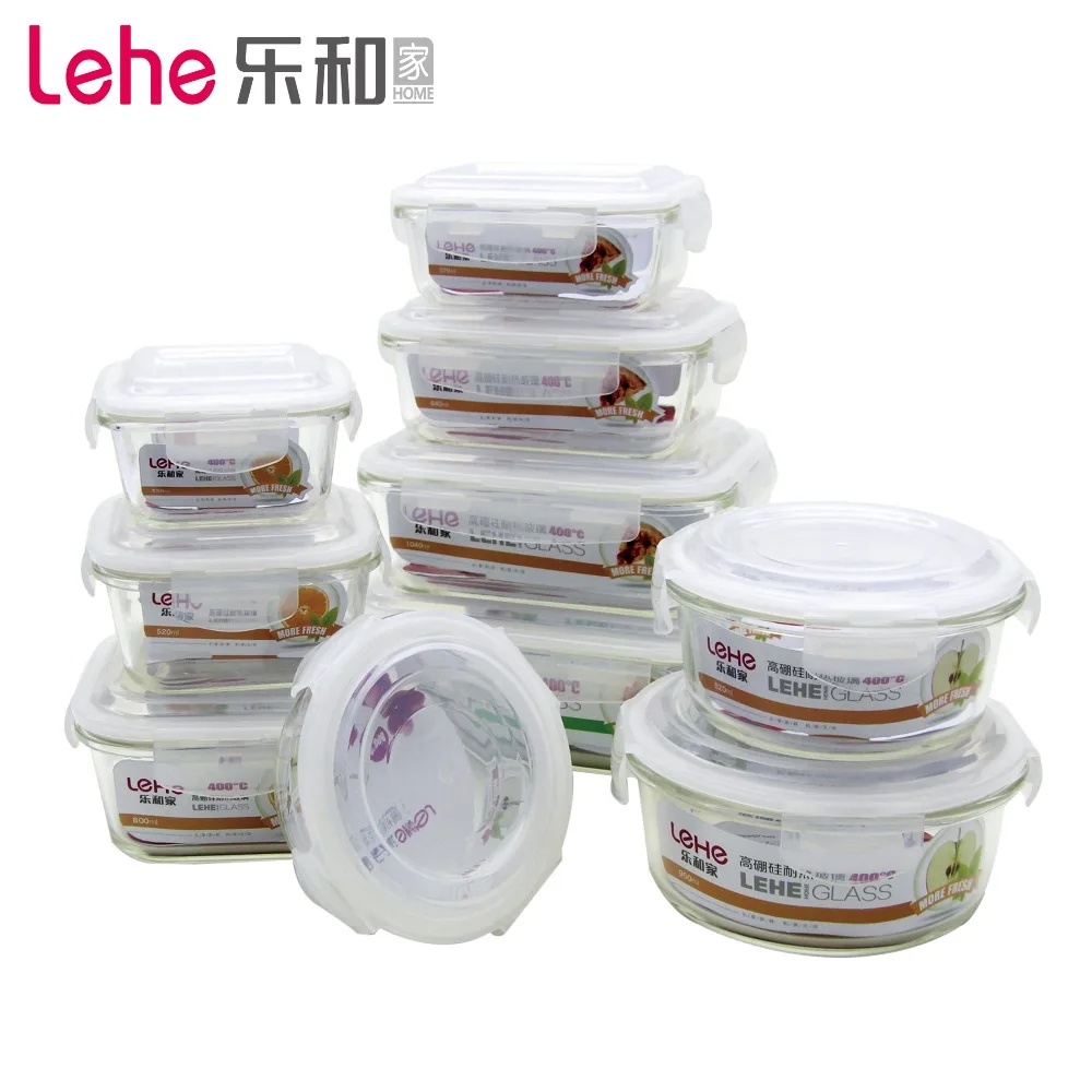 

Airtight Glass Bento Storage pyrex glass microwavable food containers with lids lunch box set