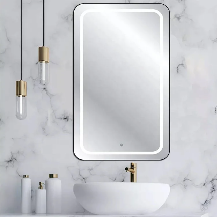 Illuminated Luminous Bath Led Mirror Fogless Wall Mounted Backlit Bathroom Mirror With Led