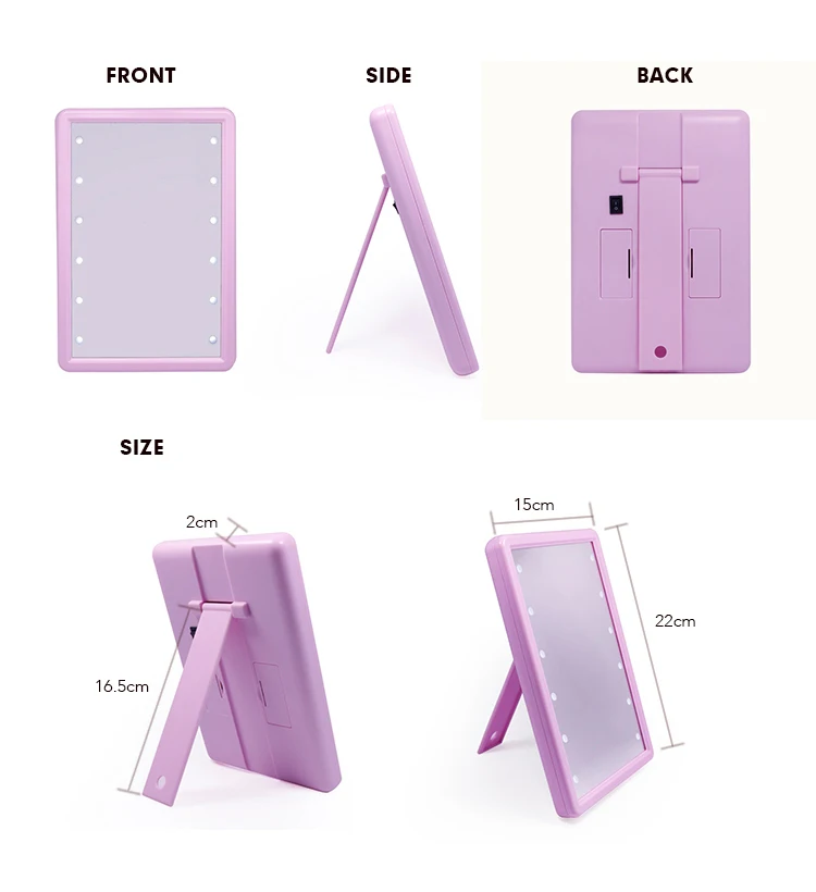 

lighted mini makeup cosmetic table mirror