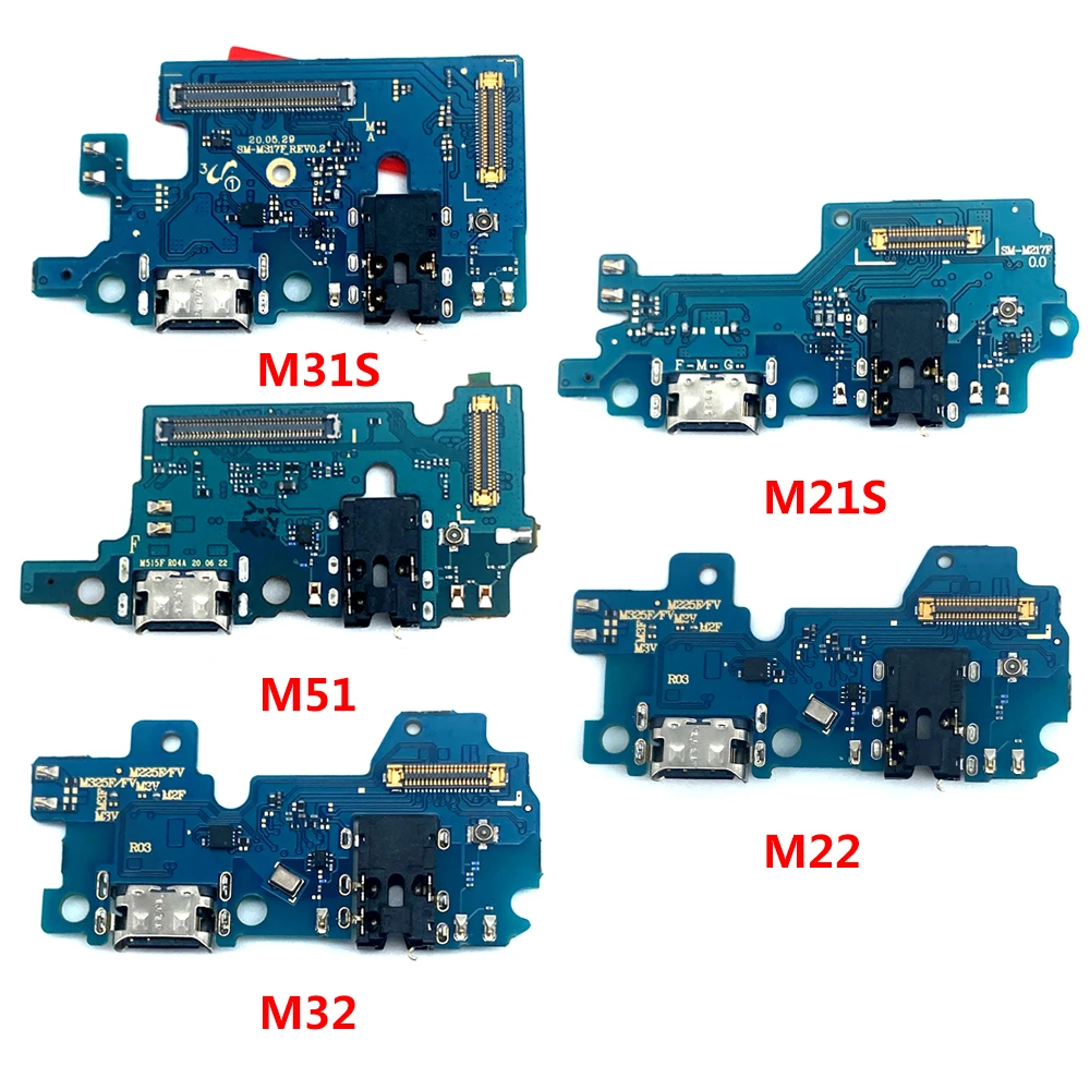 

USB Charge Port Jack Dock Connector Charging Board Flex Cable For Samsung M21S M22 M31S M32 M51 M52 M62 Puerto de carga
