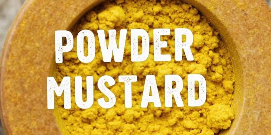 Different mustard powders in small bowls