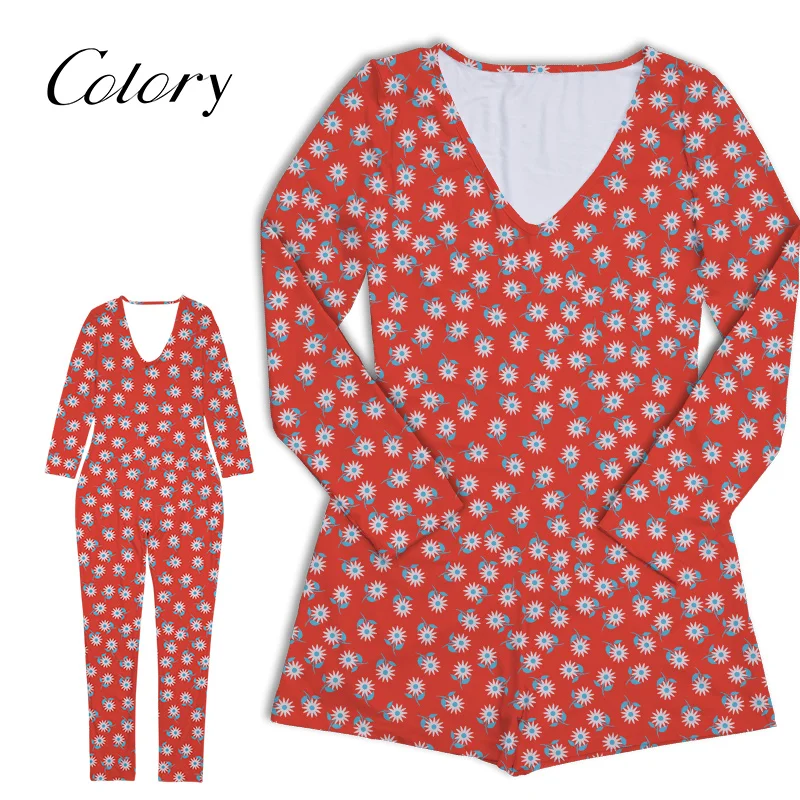 

Custom Lovely Family Wear Lounge Plus Size Pajamas Nighty Sexy Adult Onesie Mommy And Me Pajamas Set, Picture shows