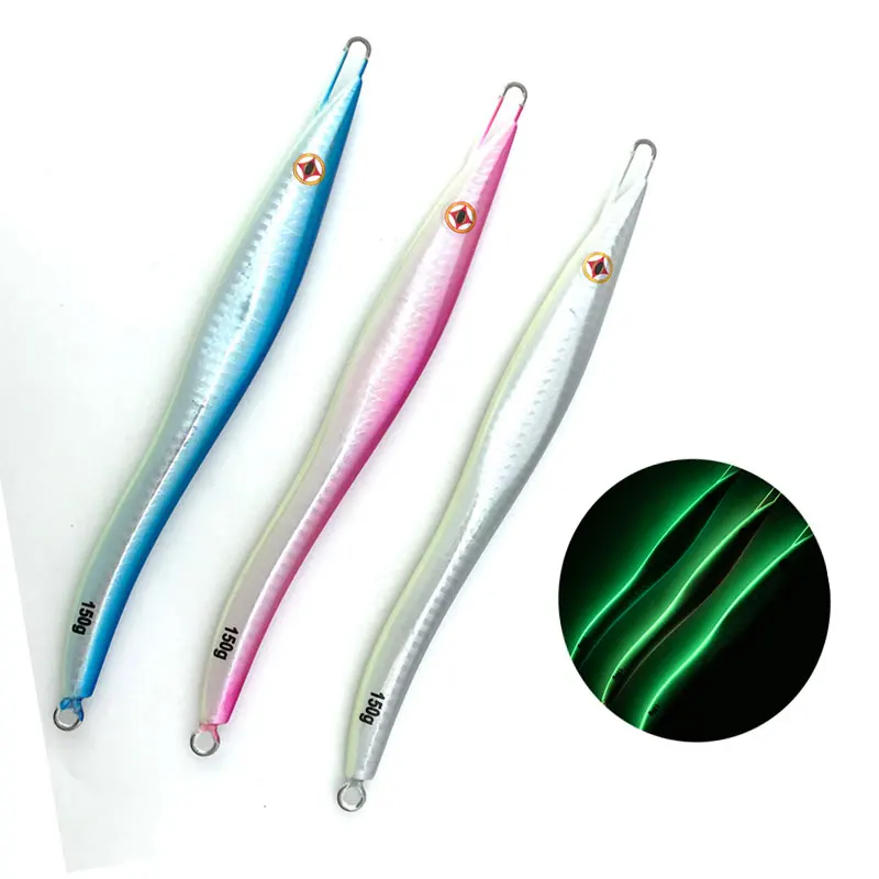 

2021 New arrival Custom luminous 23.5cm fishing jig for boat fishing, 6 colors