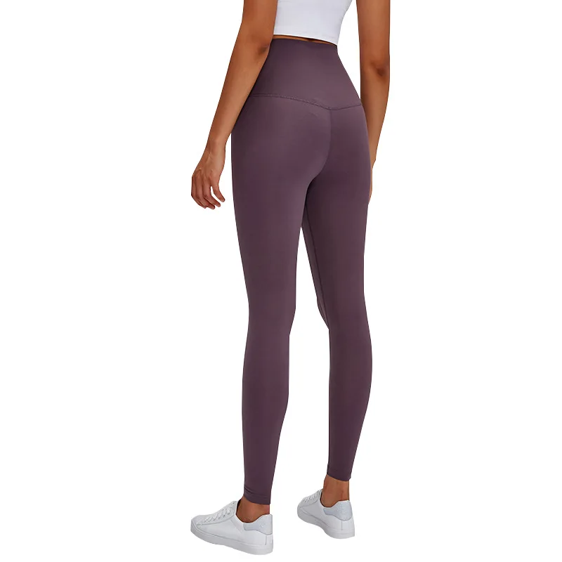 

Elastic Fitness Sports Legging For Women Running High Waisted Workout Leggings Yoga Jogging Pants, Black/light purple grey/yellow/pink/roland grey/red