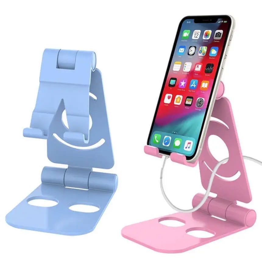 

Factory Direct Sale Foldable Mobile Phone Stand, Universal Lazy Bracket for phone and laptop Mobile phone holders, Pink, white, black, blue, green