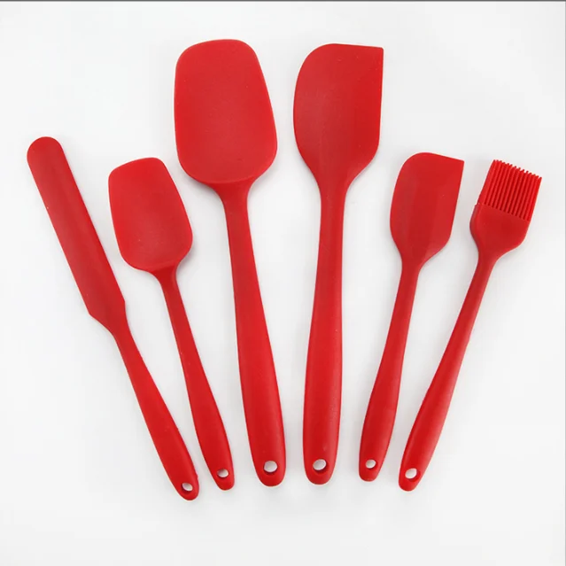 

Silicone Spatula Set 6 Pieces Heat Resistant and Non-Stick Baking tool set Cake cream spatula Kitchen Utensil Set
