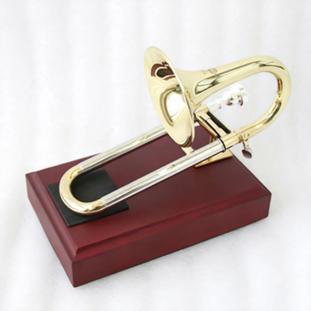 Birthday Gift Kids Brass Piccolo Trombone High Bb Gold Lacquer Finish Slide Trumpet for Orchestra Cheap Piccolo Trombone
