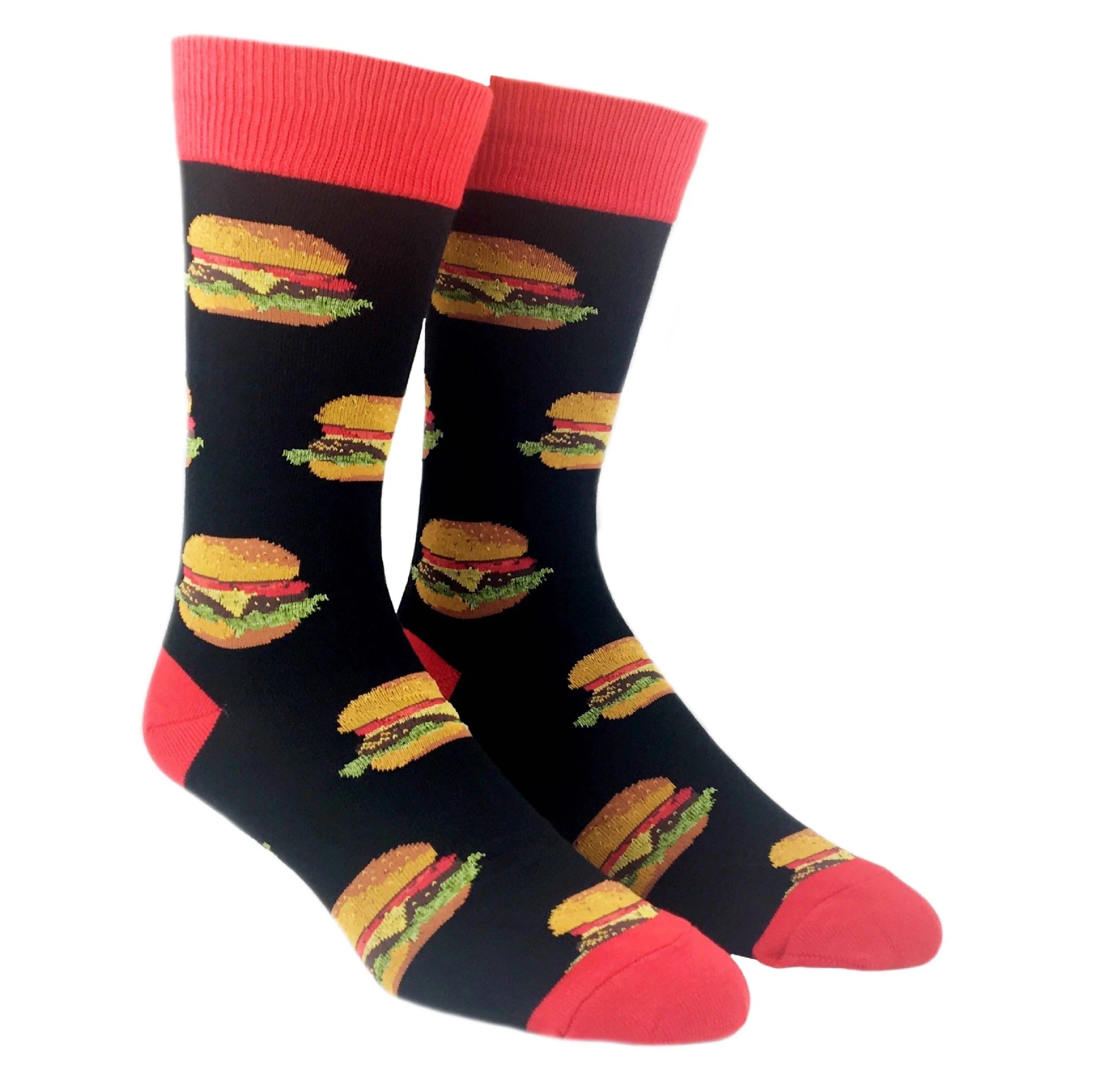 

Delicious food Series Cute Funny Socks Hamburger Colour Socks, Customized logo accept