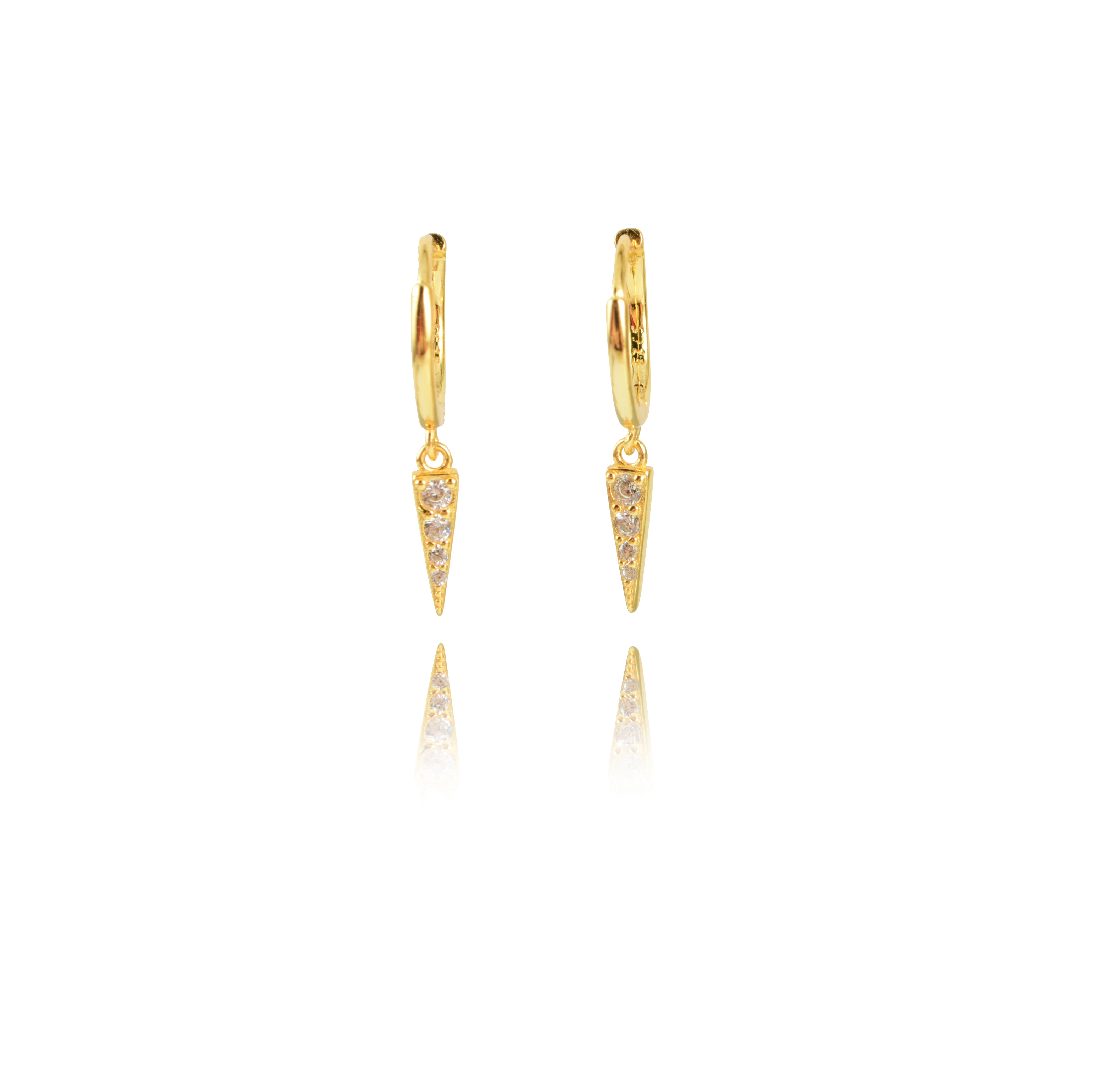 

Hoop Earring Zircon Women Gold Plated Personality Tassel Drop Sterling Silver Earring, Gold,silver