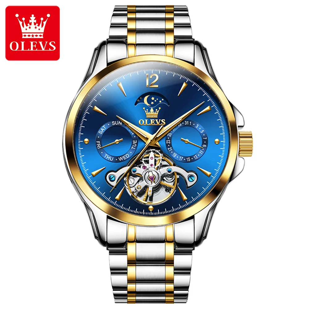 

OLEVS 6663 OEM design luxury tourbillon watch waterproof classic automatic Mechanical watch man wrist watch