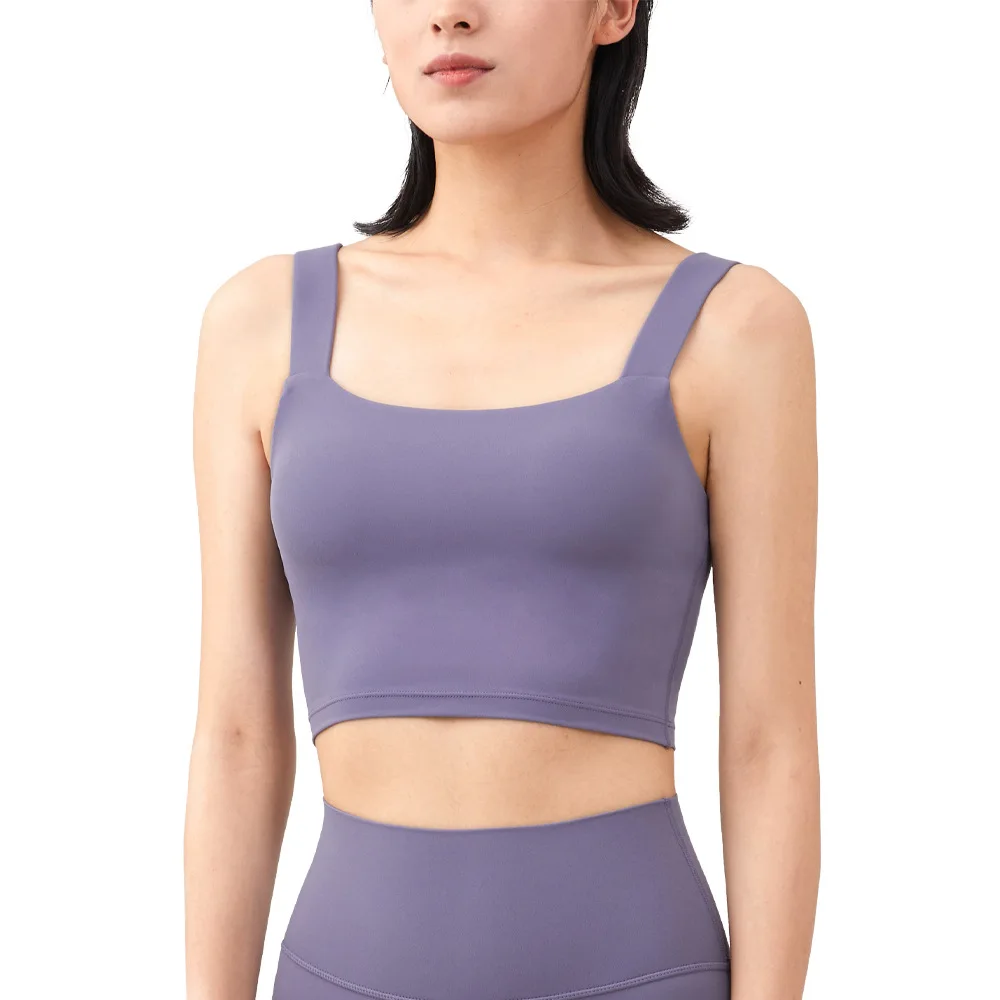 

Professional Women Sports Bra Breathable Mesh Shockproof Racerback Bra Sport Seamless Wireless Bras Sleep Top Sport Yoga Vest, Light blue, light purple, army green, black gray, navy blue
