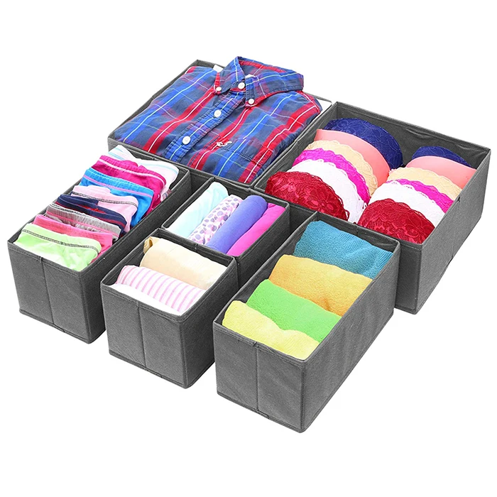

Home Life Offer Clothes Linen Foldable Fabric Soft Storage Basket Box Set, Customized color