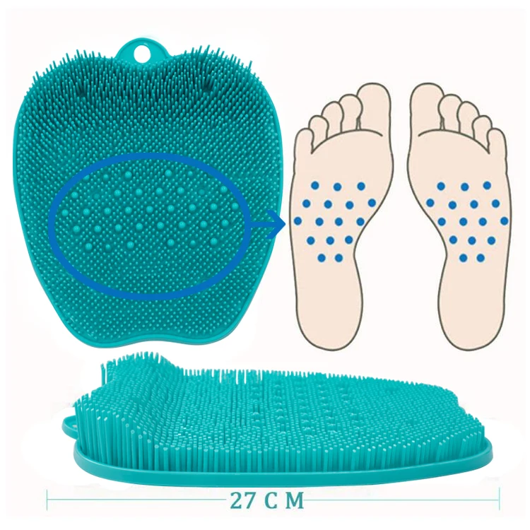 

Foot Care Cleaner and Massager Silicone Shower Cleaning Bath Scrubber Washing Foot Brush, Multi color