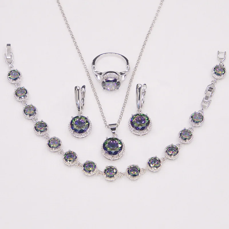 

Factory price fashion ladies jewelry crystal necklace cubic zircon jewelry set