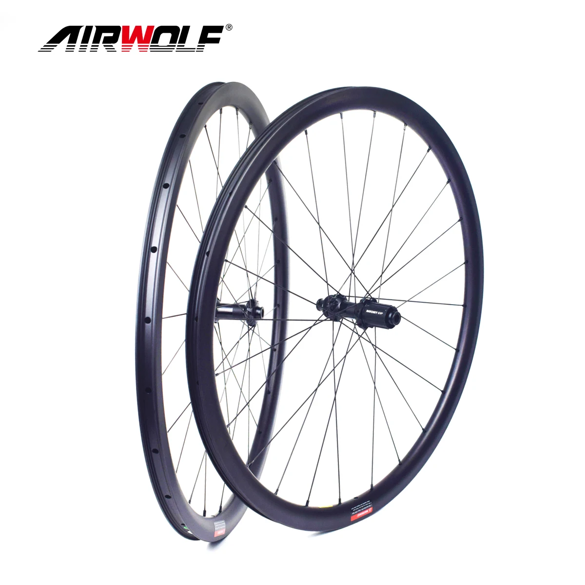 

AIRWOLF Carbon Wheels Disc Brake 700C Road Bike Wheelset 33/25MM DT180s Carbon Rim Center Lock Road Cycling