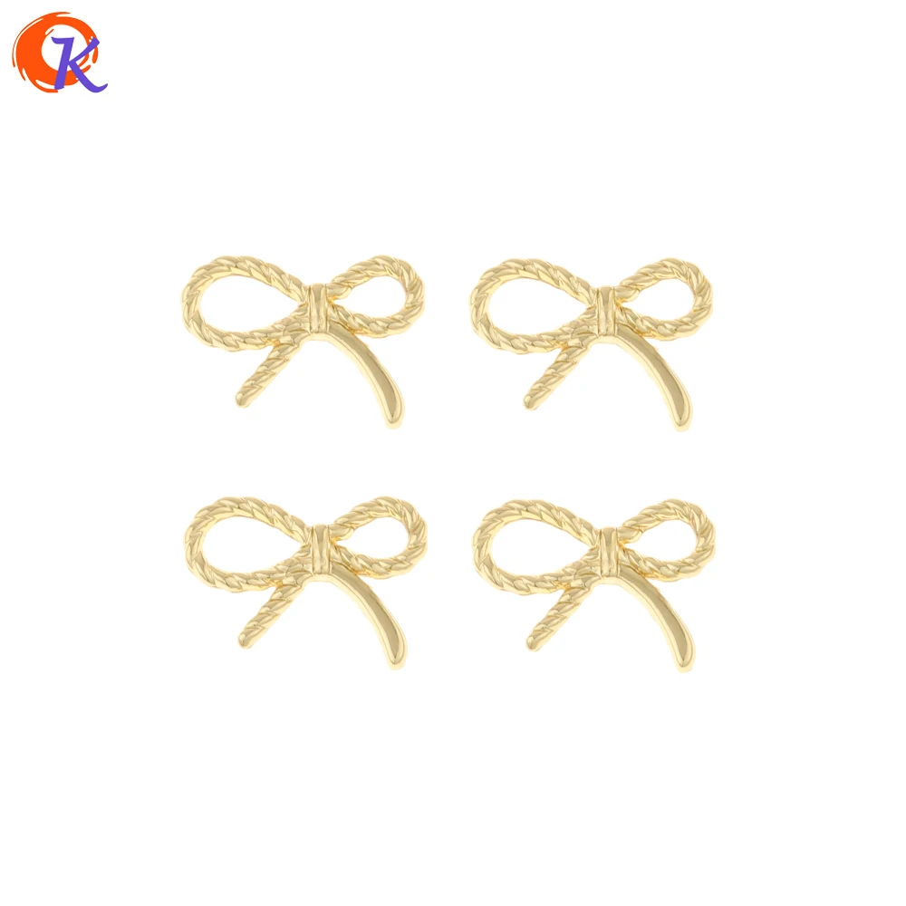 

Jewelry Accessories Cordial Design 100Pcs 11*14MM Jewelry Accessories Earrings Connectors Bowknot Shape DIY Making Charms Hand