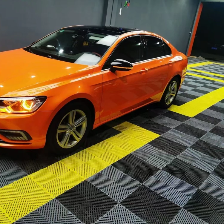 LHDT Modular Anti Slip Car Wash Drainage Plastic Pp Interlocking Garage Floor Tile for Car Parking Carwash Garage Flooring
