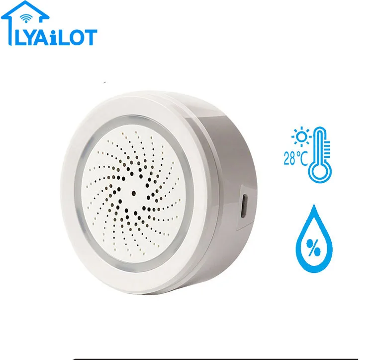 

Family healthy care wifi Tuya smrt environment detector WiFi temperature and humidity sensor alarm, Picture