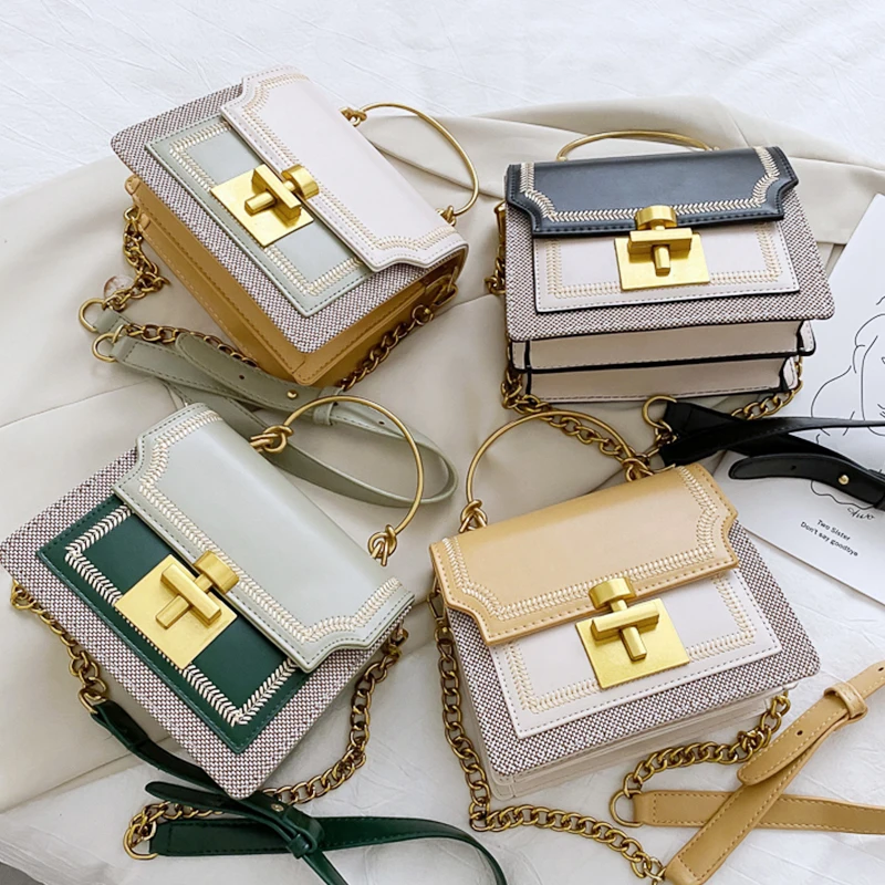 

2021 Wholesale Hot Sale High Quality Pu Trendy Women Yellow Cheap Handbags From China, Black ,white ,yellow ,green
