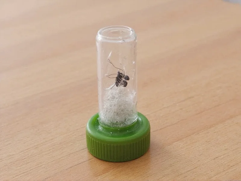 DIY ant bait in bottle cap on wooden surface