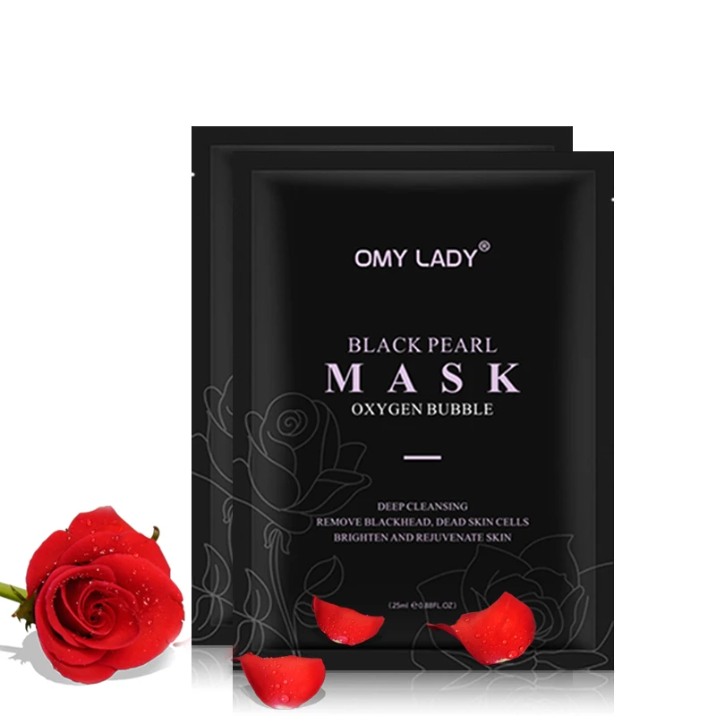 

Free design omy lady Korea facial mask vitamin c essence hydro jelly mask, Black