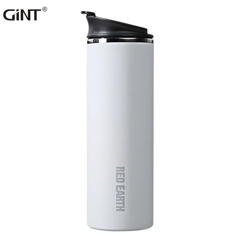 

GiNT Flip-open Double Wall Stainless Steel Powder Coated Insulated Coffee Tumbler Cup for Coffee Drinking, Customized colors acceptable