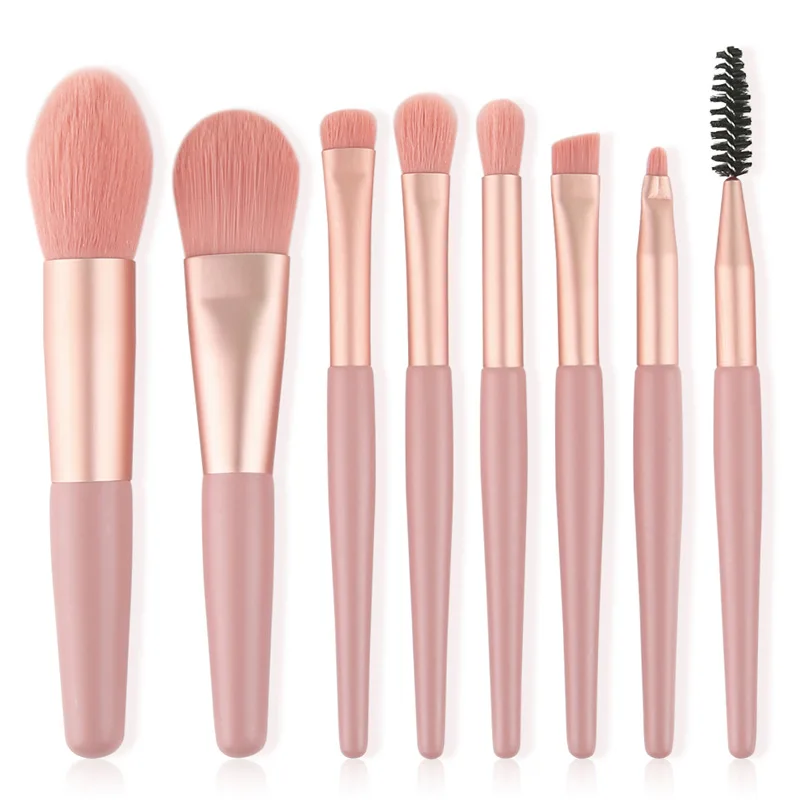 

1-7-10 high quality customize private label pink cosmetic makeup brushes, Multi color