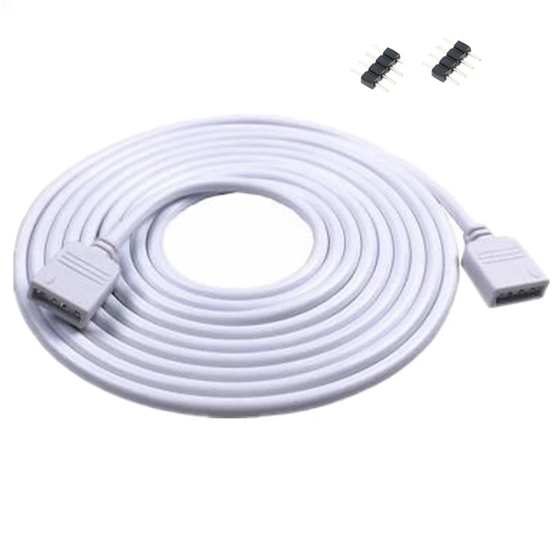 RGB led strip lighting white color 4pin 1m 5m 10m RGB Extension Cable