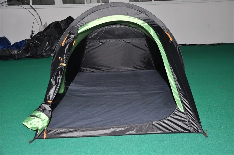 Custom Cheap Black Waterproof Instant Pop-up Popup 2 Man Pop Up Camping Tent