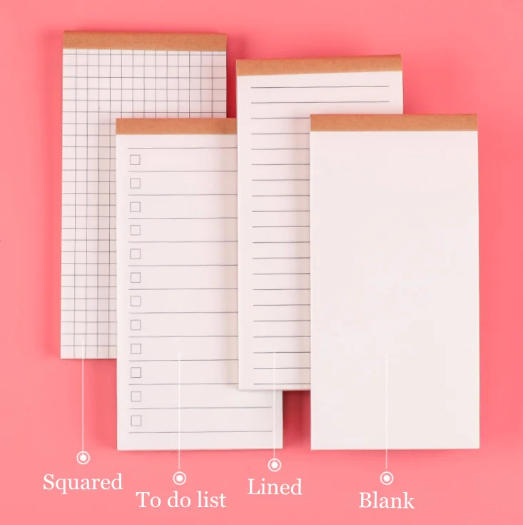 4 Types Notepads To Do List Blank Lined Squared Buy Notepads,Notepads
