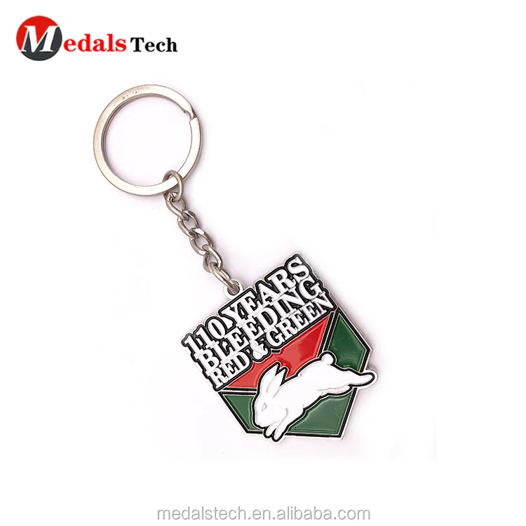 Custom made logo cheap round shaped metal souvenir keychain