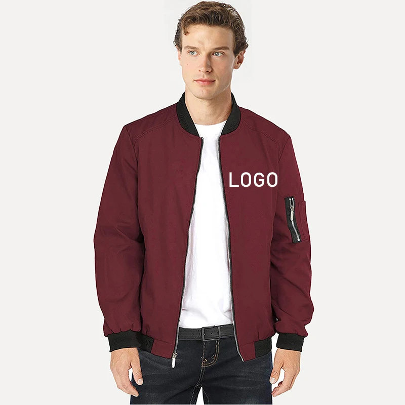 

Wholesale High Quality Men'S Custom Jackets Big And Tall Men zip up bomber Jackets And Coats 2021, Picture shows