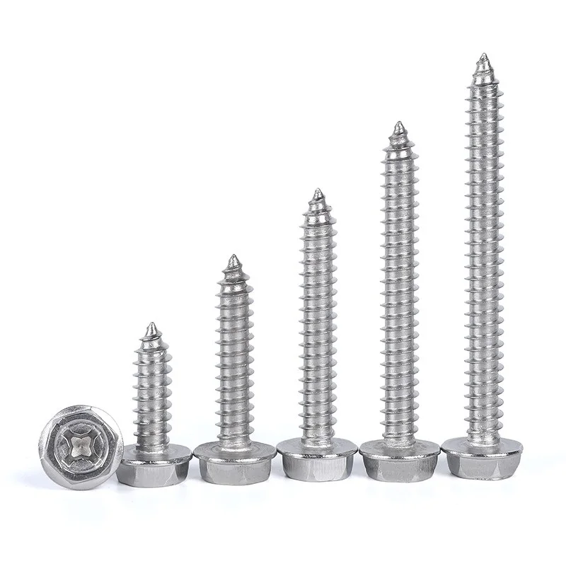 Phillips Hex Washer Head Self Tapping Screws A2 304 Stainless Steel M3 M4 M5 M6 