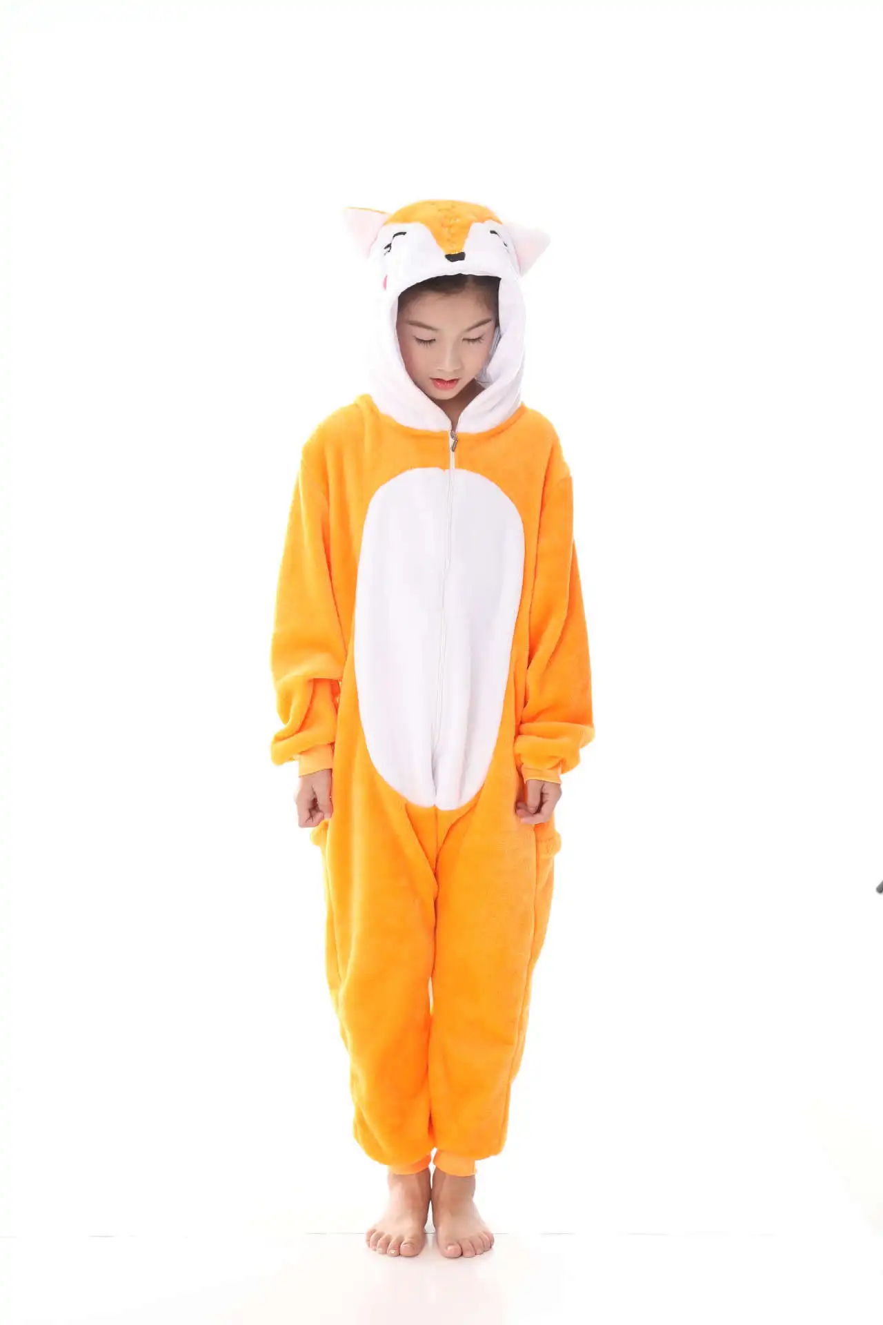 热卖睡眠服装可爱儿童女孩卡通动物印花休闲一体式冬季儿童睡衣男童法兰绒睡衣 Buy 一件睡衣儿童 花式可爱睡衣女孩 匹配法兰绒睡衣