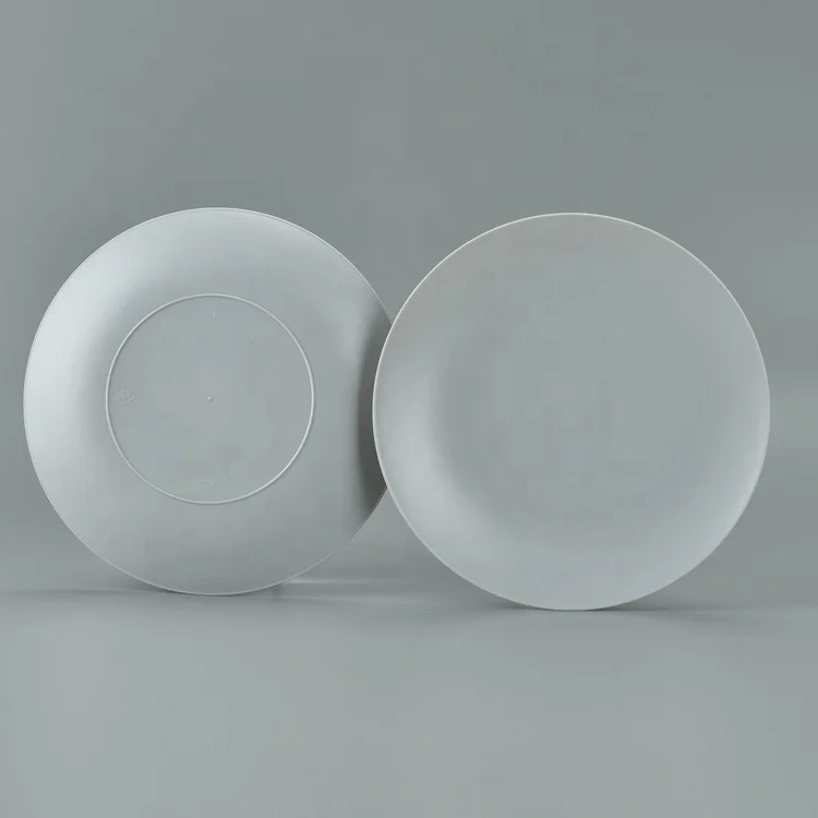 

High Quality Manufacturer Directly Wholesale  Classic Round Plastic Plates, Grey ,white