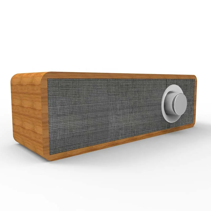 

Retro Christmas Gift Wooden Box Home Fabric Blutooth Speaker